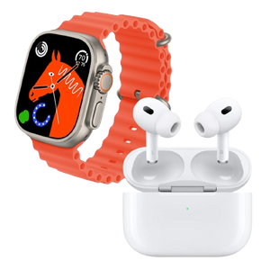Combo Smartwatch X8 Ultra + Airpods Pro (Segunda Generación) Calidad AAA